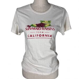 Vintage Sun-Maid Raisins California Graphic Tee White Retro Y2K M